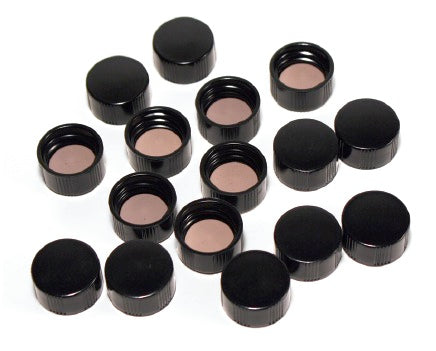 Screw cap 24-400 black phenolic solid tops with butyl/PTFE