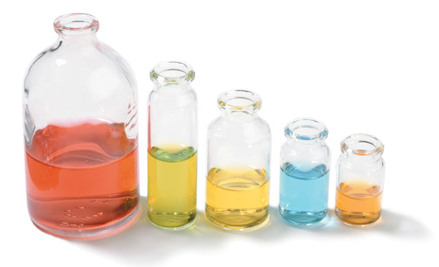 Headspace vial 20ml clear glass, beveled top, flat bottom 23x75
