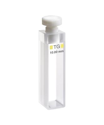 Cuvette matched macro glass w/stopper 10mm light path yellow (Discontinued)