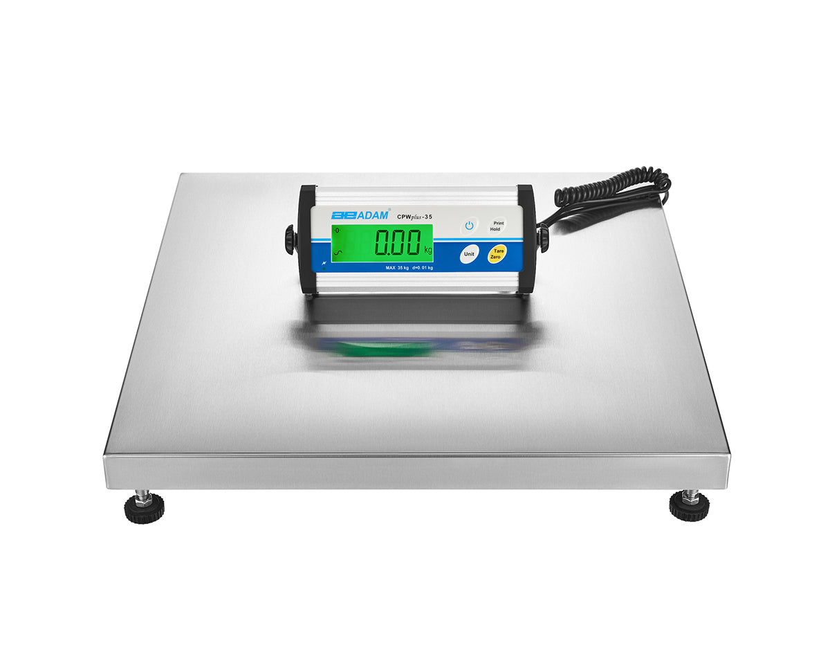CPWplus Bench and Floor Scale-CPWplus 75M, Capacity 75kg, Readability 0.02kg - medium pan