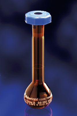 FLASK 10mL Volumetric amber glass polyethylene stopper