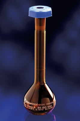 FLASK 20mL Volumetric amber glass polyethylene stopper