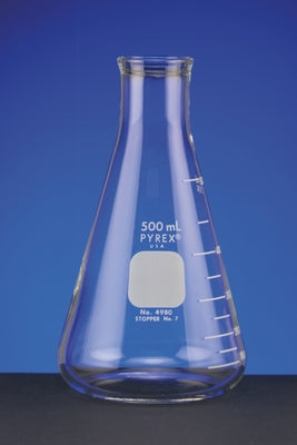 Flask 250mL conical narrow neck borosilicate glass heavy duty
