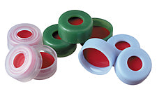 11mm Snapcap Closure Blue Polypropylene, Red PTFE/White Silicone/Red PTFE