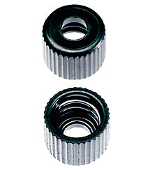 8-425 Open Top Caps, Flangeless, Black Phenolic, without Septum