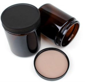 500ml Wide opening Amber Sampling Jar 91x100mm With black Cap and liner