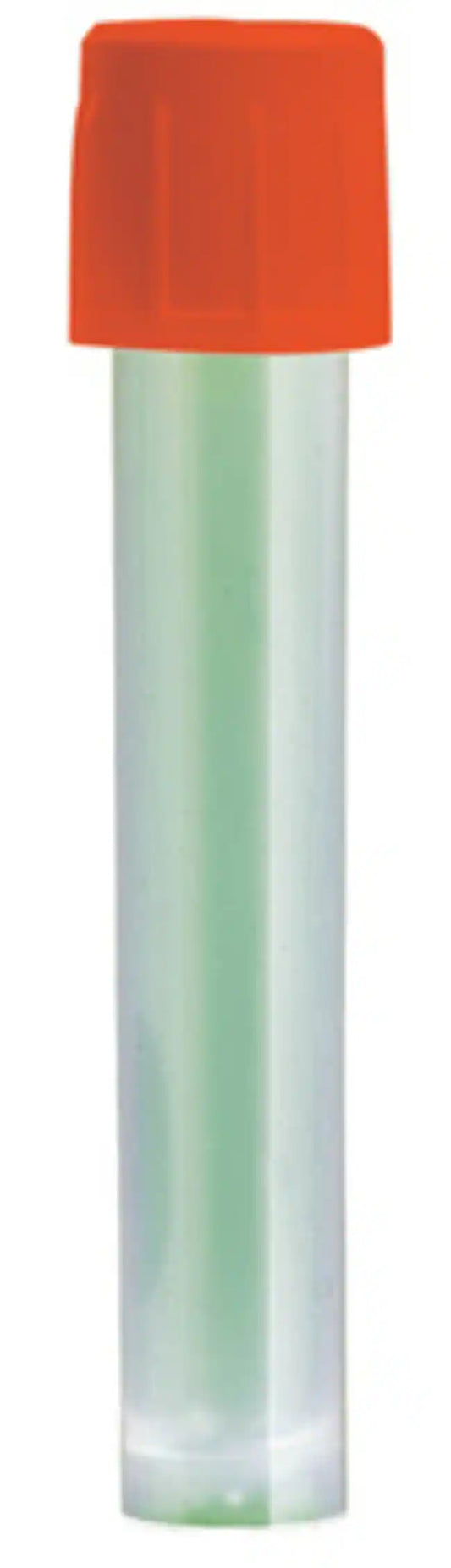 Test tube 10mL tube with skirt base with fitted red cap sterile 97 x 16mm