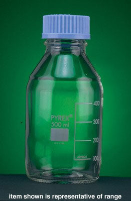 Bottle media screw cap borosilicate glass 250ml ISO 4796