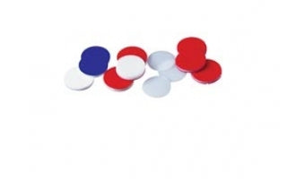 Septa 8mm silicone/PTFE faced liners for screw caps open