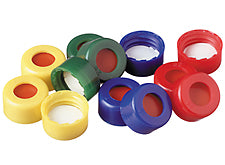 Screw cap 10-425 red open hole polypropylene