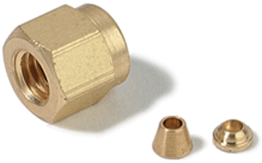 Nut, Front and Back Ferrule Set Swagelok&reg;, 400-S, brass, 1/4