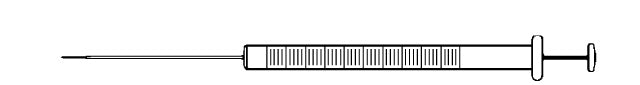 Hamilton™ 700 Microliter N Termination Syringe 702N fixed needle point style 1 51mm needle 25µL