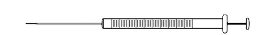 Hamilton™ 700 Microliter N Termination Syringe 702N fixed needle point style 1 51mm needle 25µL