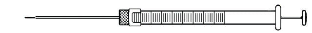 Hamilton™ 700 Microliter™ Syringe: RN Termination 702RN with point style 2 bevel needle 22s gauge 25µL