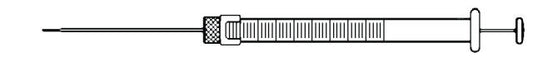 Hamilton™ 700 Microliter™ Syringe: RN Termination 702RN with point style 2 bevel needle 22s gauge 25µL