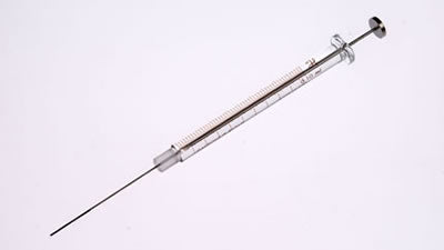 Hamilton™ Thin-Layer Chromatography Cemented Needle Syringe 1710 NTLC 100uL 51mm fixed needle point style 3T