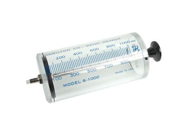 Hamilton™ Super Syringe Gastight™ Syringe GASTIGHT TLL S1000 1L Teflon luer lock