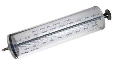 Hamilton™ Super Syringe Gastight™ Syringe Super GASTIGHT TLL S2000 2L Teflon luer lock