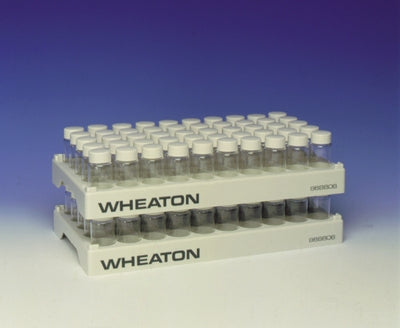 White Rack 250 Specimen DWK Life Sciences Wheaton™ 50-Position Rack with 28.1mm I.D. Wells ...