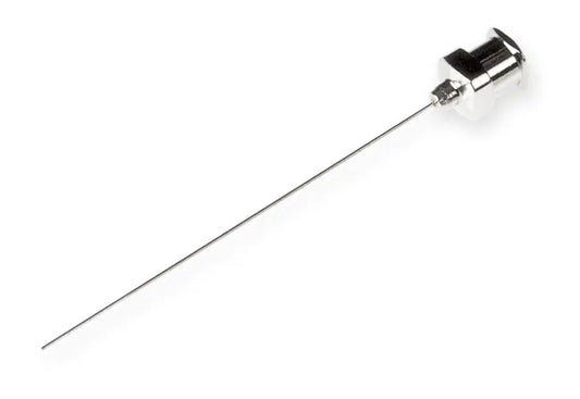 Metal Hub Needles (N) point style 3, 51mm length 24 gauge, Luer lock, blunt point