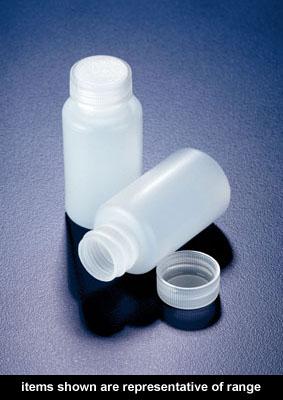 Bottle 250mL wide neck heavy duty HDPE with cap translucent