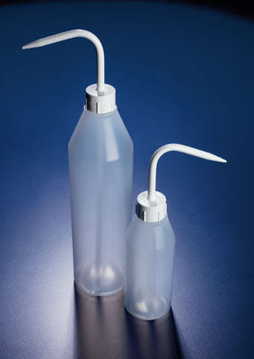 Wash bottle narrow neck round LDPE white cap 250mL Azlon