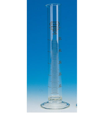 Measuring Cylinder spouted round base class B 50mL x 1mL