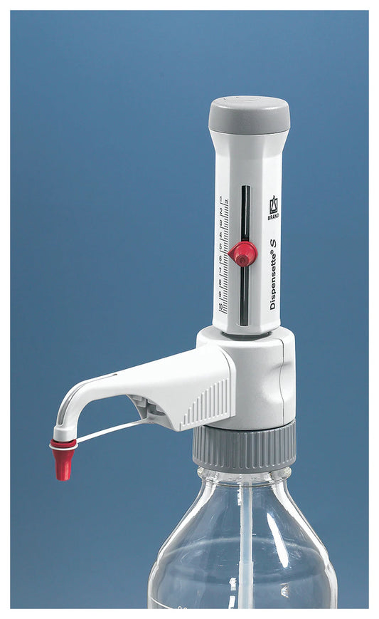 BRAND™ Dispensette™ S organic, analog-adjustable dispenser 0.5-5mL, with recirculation valve