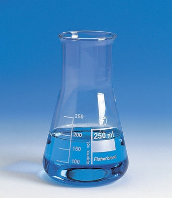 Flask 250mL Erlenmeyer conical wide neck borosilicate