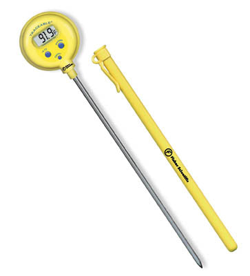 Thermometer with an ISO 17025 A2LA Traceable NIST cert battery included lollipop type &amp; waterproof