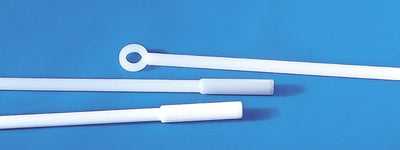 PTFE Stirrer bar retriever magnetic encased white 250mm x 10mm