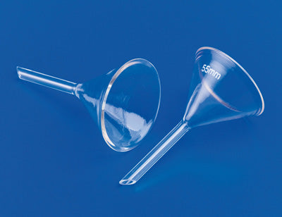 Funnel borosilicate glass 55mm top diameter