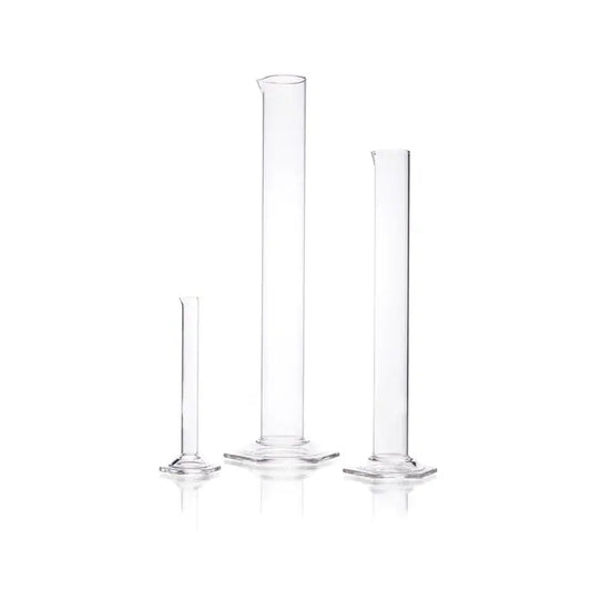 X10 DURAN Measuring cylinders, hexagonal base, without graduation, 50mL, without stamping in foot