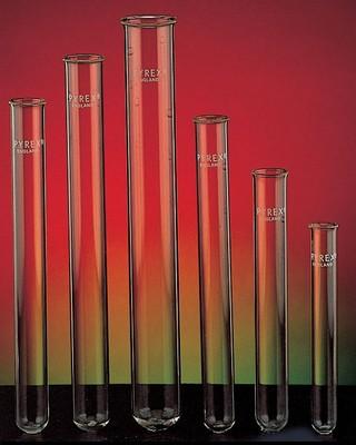 Test tube medium wall rimmed borosilicate glass BS 3218 12mm x 100mm