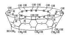 Hexakis(2,3,6-tri-O-acetyl)-a-cyclodextrin TRIAcACD, Water insoluble cyclodextrin