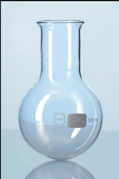 Flask 100mL round bottom wide neck borosilicate glass neck O.D. 34