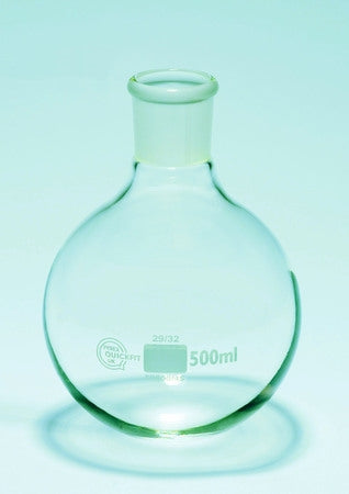 Flask round bottom short neck borosilicate glass 1L 34/35 socket