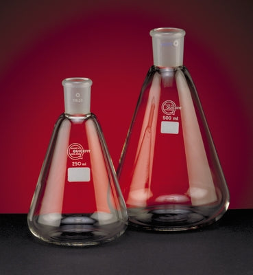 Flask Erlenmeyer conical borosilicate glass 250mL 24/29 socket