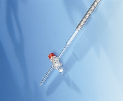 Burette single bore class A uncertificated soda lime glass interchangable glass stopcock 25mL x 0.05mL