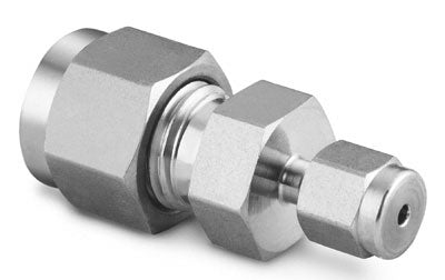 SS Tube Fitting, Zero Volume Reducing Union, 1/8 x 1/16 in. Tube OD