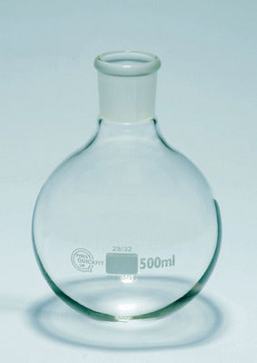 Flask 1L round bottom short neck borosilicate 19/26 socket Quickfit