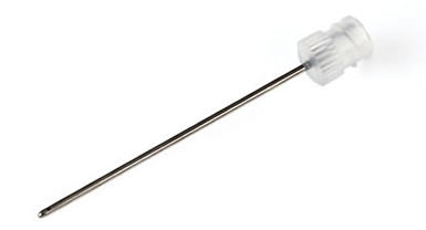 Kel-F Hub Needle (KF) point style 5, 51mm length 18 gauge, (Conical needle with side port)