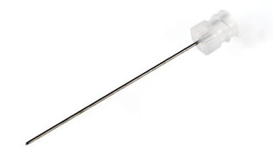 Kel-F Hub Needle (KF) point style 5, 51mm length 21 gauge, (Conical needle with side port)