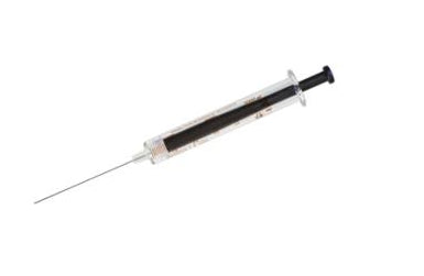 Hamilton, 5 mL, Model 1005 LTN CTC Syringe, Cemented Needle, 26 gauge, 51 mm, point style 5, (cone tip, side port)