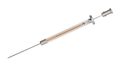 Hamilton Syringe, 10 µL, Model 701 CTC Syringe, Fixed Needle, 23s-26s gauge, 51 mm, point style AS, (cone tip)