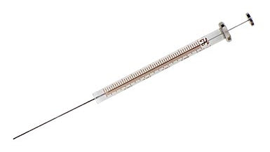 Hamilton Syringe 10 µL, Model 1701 N CTC (6.6 mm), Cemented Needle, 22s gauge, 51 mm, point style 3 (blunt tip)