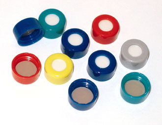 Gray Polypropylene, PTFE/Silicone Bonded Septum, Pre-slit High Purity, Target DP RoboCap