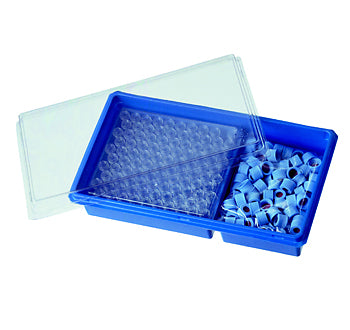 2mL Clear Glass I-D, Black, Polypropylene, Blue PTFE/White Silicone, Pre-slit, Pre-slit, Target 10-425 Convenience Kit