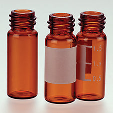 2mL, Amber Silanized Glass I-D, 12x32mm, Flat Base, Target 10-425 Wide Opening Screw Thread Vial