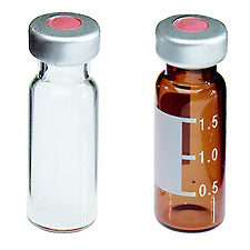 Target Medication Vials 2mL, Clear Glass, PTFE/Red Rubber, Target LoVial Precrimped Vials ...